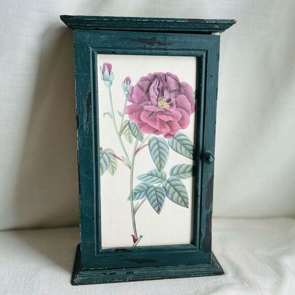 Rose Cottage French Farm Small Wall Table Cabinet - Picture 8 of 8